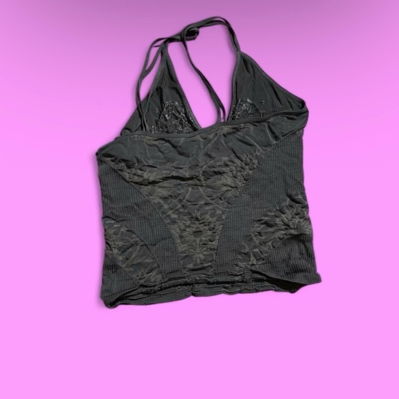 Elegant Dark Grey Design Women's Top - Picture 2 of 2